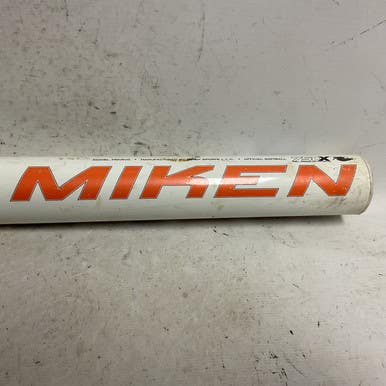 Used Miken FRKRVG BB/SB Slowpitch Bat White And Orange 34" 11855-S000199732