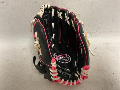 Used Rawlings PL105PW BB/SB Glove RH Throw Black And Pink 10 1/2" 11855-S000198859