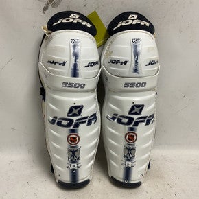 Used Jofa 5500 Senior Shin Guards White 16" 11855-S000199453