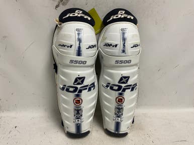 Used Jofa 5500 Senior Shin Guards White 16" 11855-S000199453