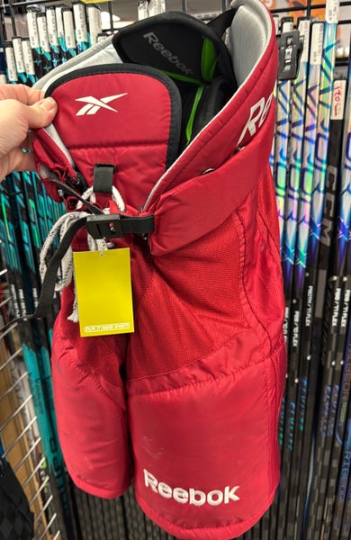 SR SM Reebok 16K Used Small Red Senior ice Hockey pant Pants 16 K