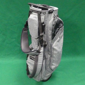 Ping Hoofer 14 Heather Grey/Black 14-Way Golf Stand Bag w/ Raincover