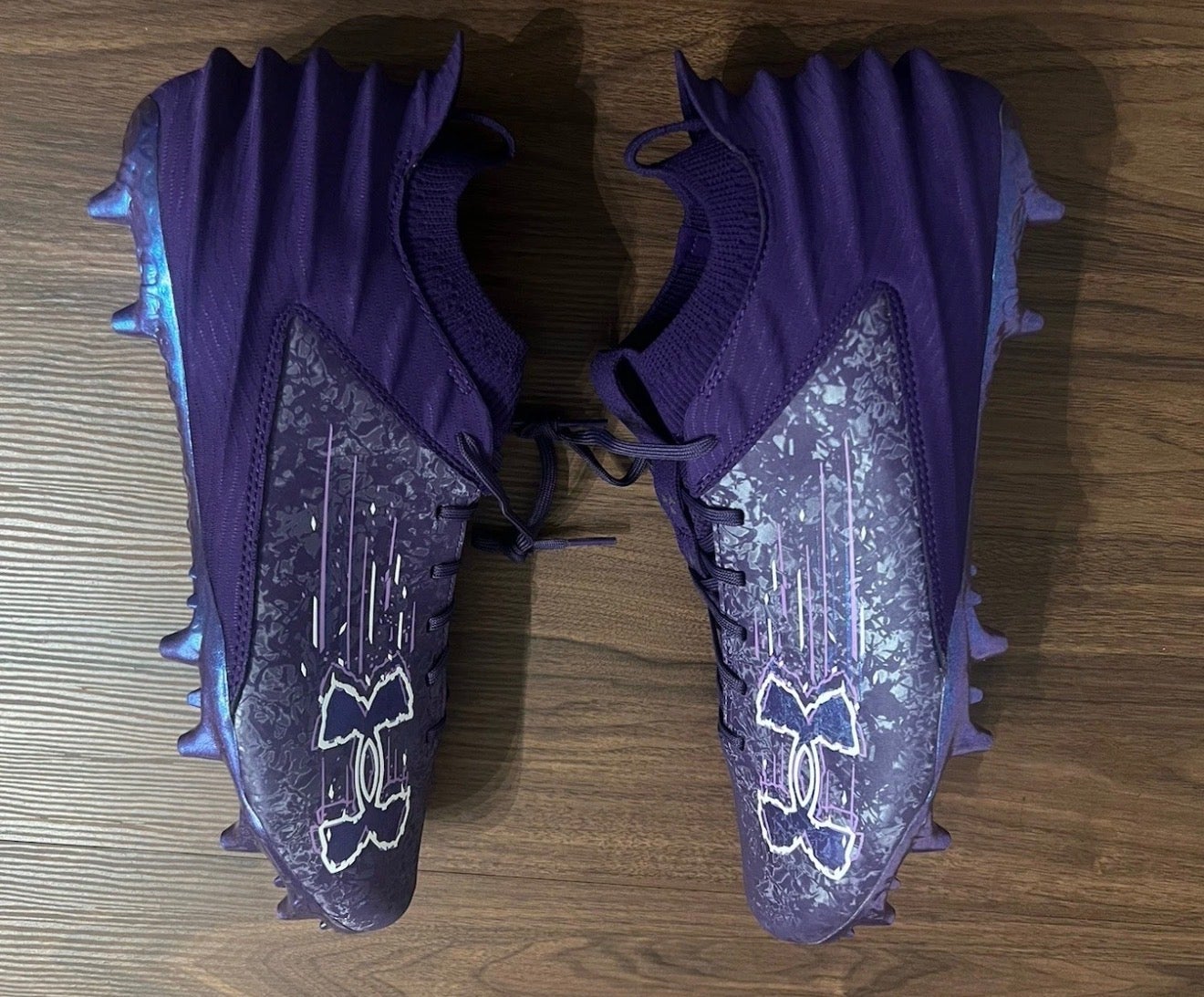 Size 15 - Mens Under Armour Blur 2 MC Suede Burgundy Football Cleats 3027978-602 Blur 2 MC Suede  main image 2