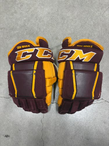 14” CCM HG 97 Pro Arizona Sun Devils Gloves Pro Stock Used