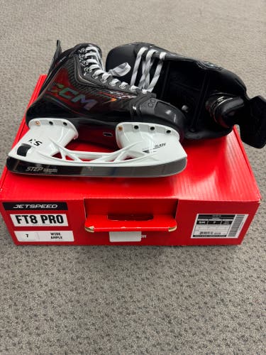 CCM JetSpeed FT8 Pro Hockey Skates 7 (New) Wide