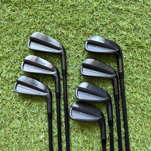 2023 Titleist T150 Black Irons 4-9 PW 7pc Dynamic Gold Tour Issue S400 Used