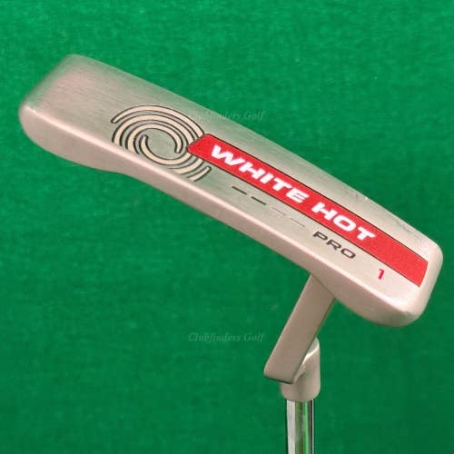 Odyssey White Hot Pro #1 Chrome Plumbers-Neck 34.75" Putter w/Super Stroke & HC
