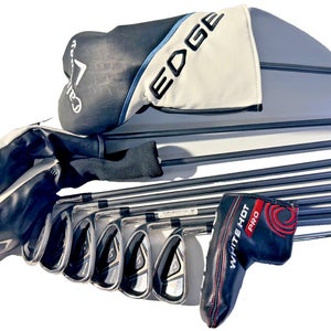 Callaway Edge Graphite Complete Set Mens 10 Clubs Driver 3W Hybrid + Putter RH