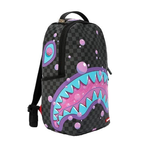 Sprayground Purple Slime Takeover Backpack Purple PVC Laptop Bag SPR216