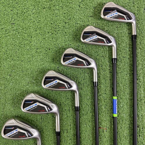 Cobra Aerojet One Length Iron Set 6-PW GW KBS PGI 75 Regular Flex -1/4  Short