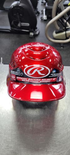 Used Rawlings 6 1/2 - 7 1/2 Batting Helmet No Mask Red One Size 11497-S000155840