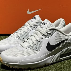 Nike Air Max 90 G Water Resistant Golf Shoes White/Black/Gum Size 12, 13.5 NEW
