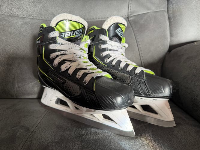 2021 Bauer GSX Hockey Goalie Skates Extra Wide Width Size 4.5 (Used)