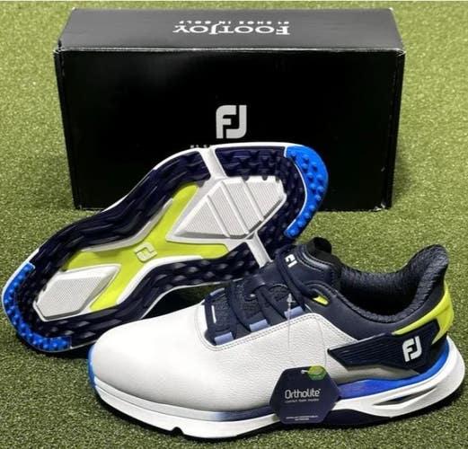 FootJoy Pro/SLX Mens Golf Shoes 56914 White/Navy 9.5 Medium (D) NEW