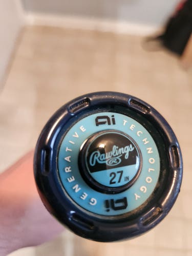 2025 Rawlings Clout AI Alloy USABat Certified Bat (-10) 18 oz 27" (Used)