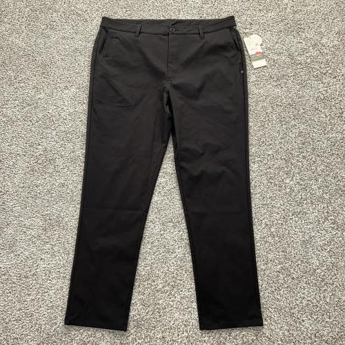 Vuori Pants Mens 38x30 Black Cascade Tech Chino Performance Stretch Comfort Golf