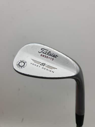 2009 TITLEIST VOKEY SPIN MILLED CHROME WEDGE 56*/10 STIFF DYNAGOLD 35.25" POOR