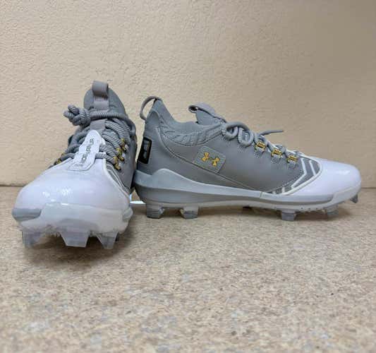 Harper 9 Pro TPU Molded Cleats White/Gray/Gold