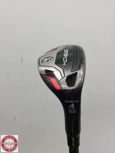2022 TAYLORMADE STEALTH PLUS 4 HYBRID 22* STIFF HZRDUS RDX SMOKE RED +HC GOOD