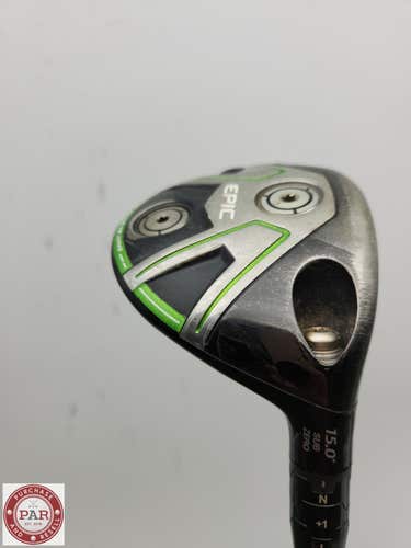 2017 CALLAWAY GBB EPIC SUBZERO 3 WOOD 15* STIFF ALDILA ROGUE 75 GOOD
