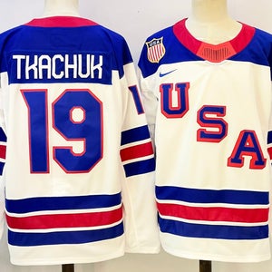 Matthew Tkachuk Team USA Hockey Nike Jersey - White - Size 56