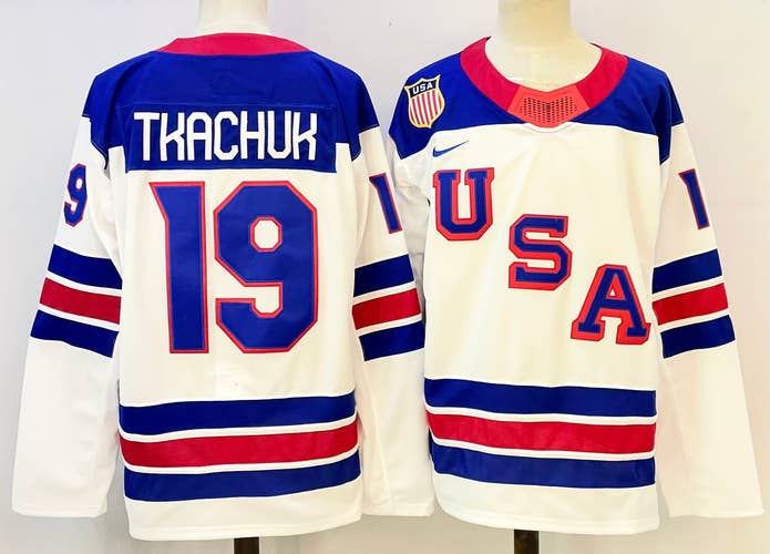 Matthew Tkachuk Team USA Hockey Nike Jersey - White - Size 50