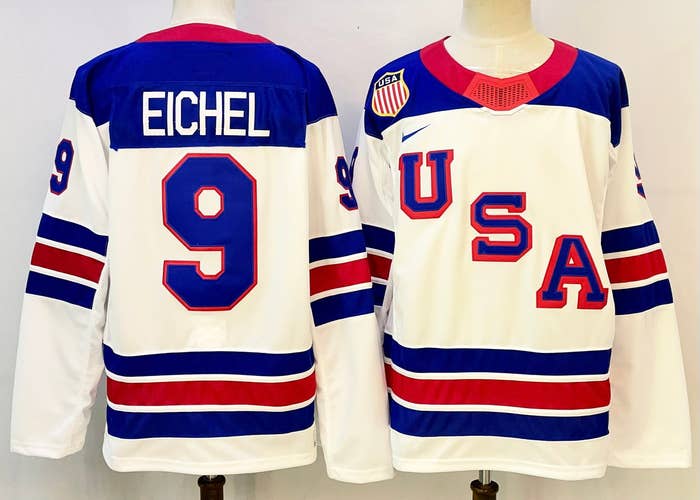 Jack Eichel Team USA Hockey Nike Jersey - White - Size 60