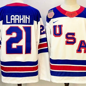 Dylan Larkin Team USA Hockey Nike Jersey - White - Size 52