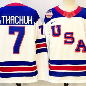 Brady Tkachuk Team USA Hockey Nike Jersey - White - Size 46