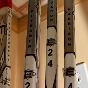 TWO NHL Pro Game Used & Autographed Easton Synergy Red SE16 Left Hand Hockey Sticks