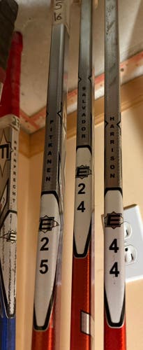 TWO NHL Pro Game Used & Autographed Easton Synergy Red SE16 Left Hand Hockey Sticks