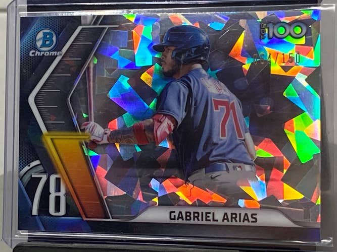 Gabriel Arias Cleveland Guardians 2022 Bowman Chrome BTP-78 Refractor #064/150