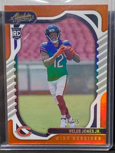 Velus Jones Jr. Bears 2022 Absolute Football RC Orange #'d 16/75 #130
