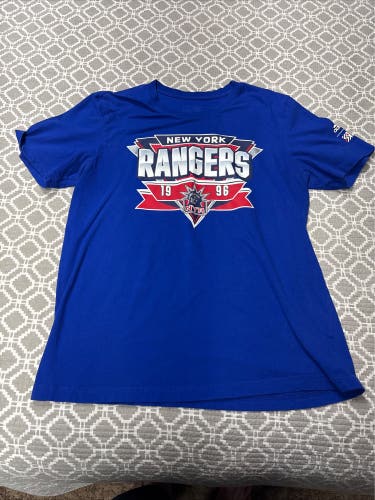 New York Rangers Blue Large Men's Adidas Shirt