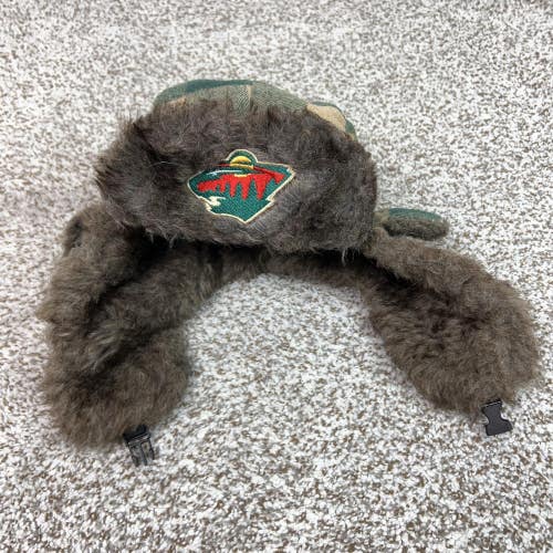 Minnesota Wild Hat Trapper Mens One Size Green Plaid NHL Hockey Ear Flap Sports