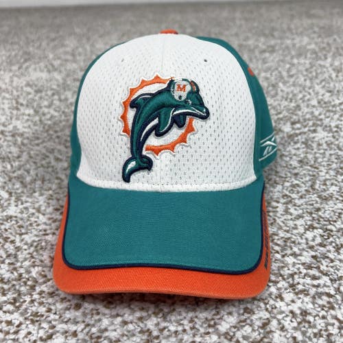 Miami Dolphins Hat Cap Strap Back Mens One Size Green NFL Football Reebok Logo