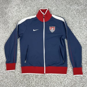 United States Jacket Mens Medium Blue Red Soccer Nike USA Training Full Zip Top