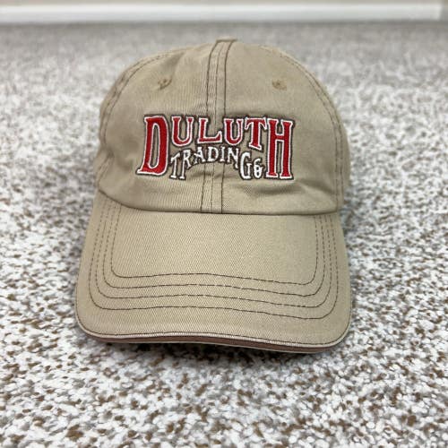 Duluth Trading Hat Cap Strap Back Mens One Size Beige Logo Workwear Casual Logo