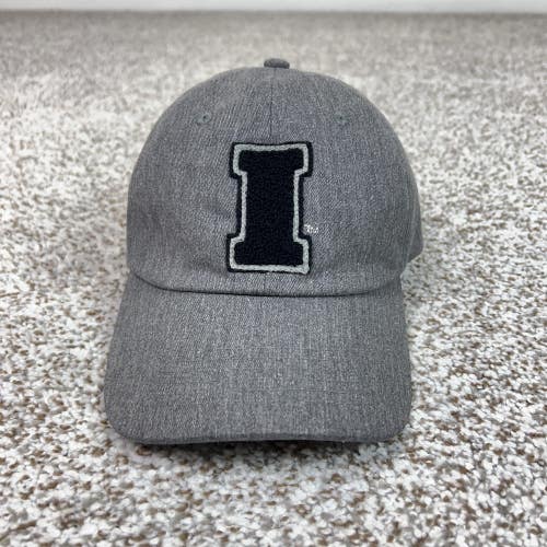 Iowa Hawkeyes Hat Cap Strap Back One Size Gray NCAA Football Hawkeye Authentic
