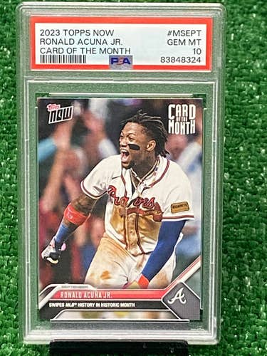 Ronald Acua Jr. Atlanta Braves 2023 Topps Now Card of the Month M-SEPT PSA 10