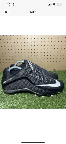 Size 8.5 Nike Alpha Pro 2 Men’s Lacrosse Cleats Black
