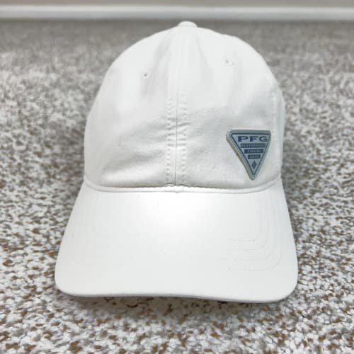 Columbia PFG Hat Cap Strap Back Mens One Size White Fishing Logo Outdoor