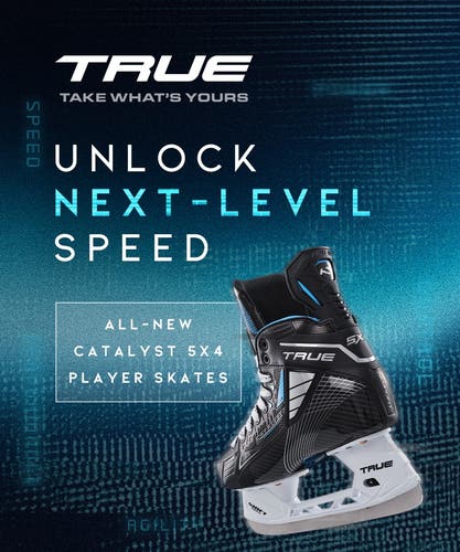 2024 True Catalyst 5x4 Hockey Skates Regular Width 8.5 (New)