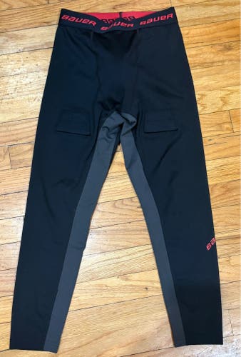 Black XL Boys Bauer Compression Performance Jock Pants (New)