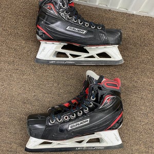 3 sets of steel + Bauer 1x Hockey Goalie Skates Regular Width 9 (Used)