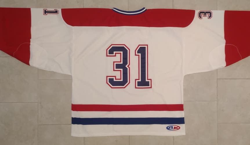 H550BK "Canadiens" Style Goalie Jersey - Size 4XL - Numbered - White - New