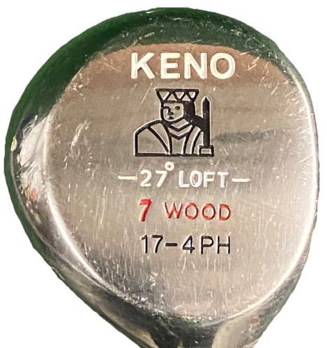 Keno Golf Stainless Metal King 7 Wood 27* RH Ladies SDM Steel 40" Original Grip