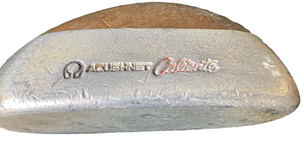 Acushnet Caliente Mallet Putter RH Fluted Steel 35" Vintage Leather Pistol Grip