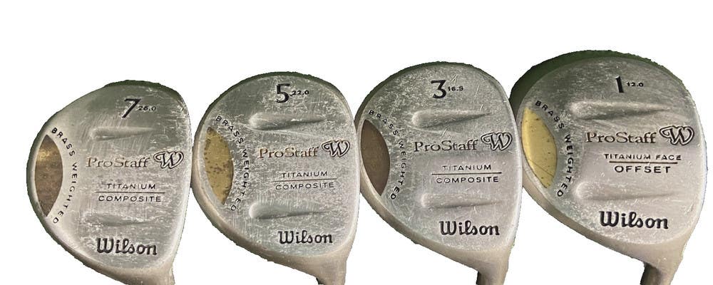 Wilson ProStaff W Titanium Wood Set 1W, 3W, 5W, 7W Ladies Graphite RH New Grips
