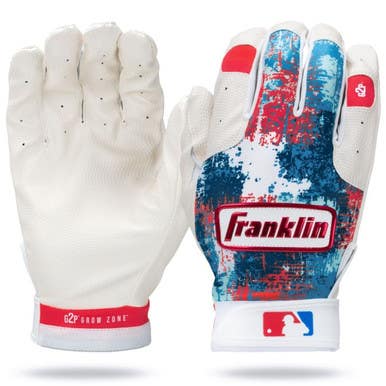 New MLB GROW TO PRO SM R/W/B T-BALL BATTING GLOVES 11860-FRA21227F1